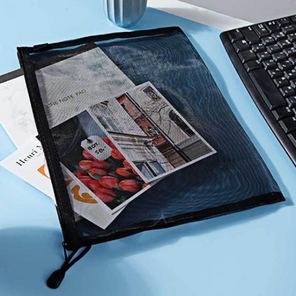 A4 메쉬 파우치 휴대용 대형 세면도구 수납