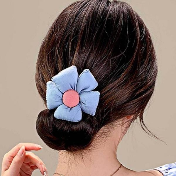 와이어 머리끈 플라워 헤어밴드 스타일링