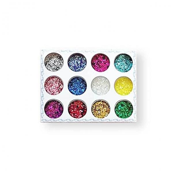 글리터 스팽글 혼합 하트 데코덴