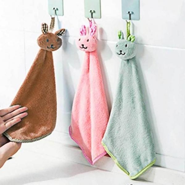 토끼 주방타올 극세사 집들이 걸이