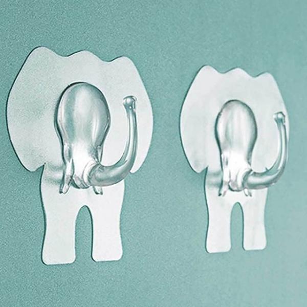 코끼리 후크 대형 옷걸이 투명