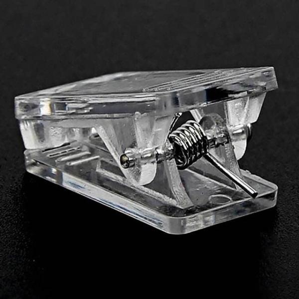 투명 미니 집게 사원증 고탄성