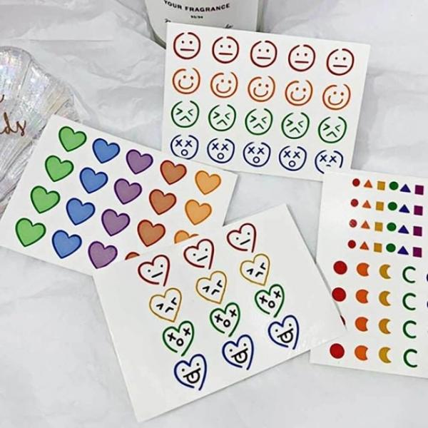 타투 스티커 마스크 페이스 하트