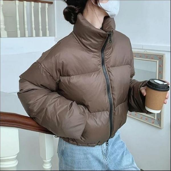 여성 크롭기장 숏패딩 하이넥 겨울 아우터 패딩점퍼 3색