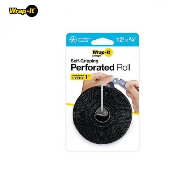 전선정리 케이블씰 3600x19mm 셀프그립 검정 핸드커팅롤 선정리타이