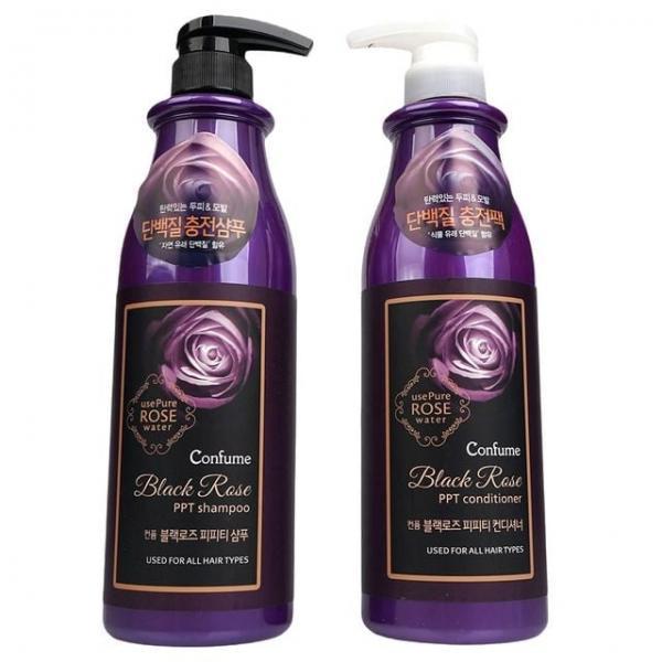 탄력있는 두피 모발 블랙로즈 샴푸 750g 린스 750g