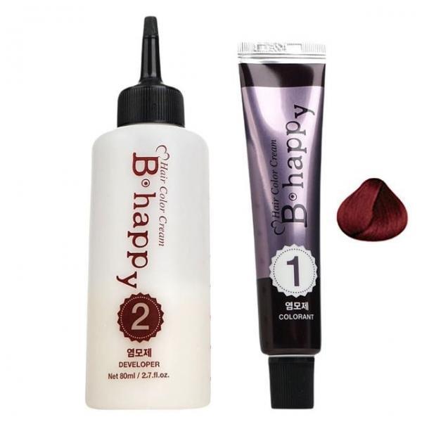 쉽고 간편한 크림타입 염모제 헤어 염색 4R 체리 와인