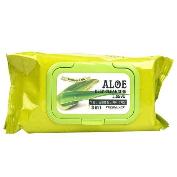 다양한 보습성분 함유 알로에 딥 클렌징티슈 100매입