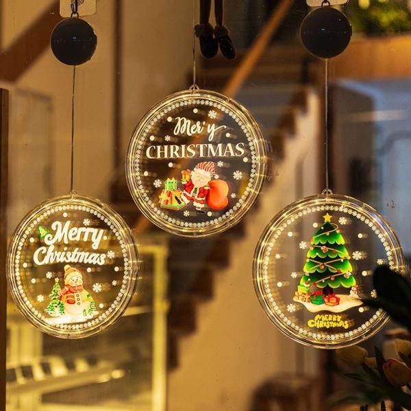 (품질보장) 크리스마스 조명 창문 트리 산타 장식 전구 가랜드 줄조명