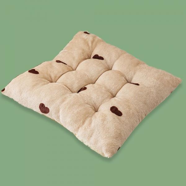 겨울 책상 사무실 의자 극세사 쿠션 방석 브라운하트