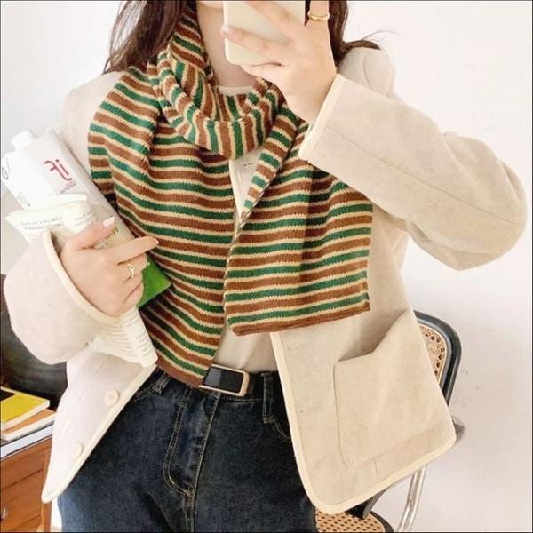 스트라이프 머플러 목도리 겨울 스카프 방한 넥워머