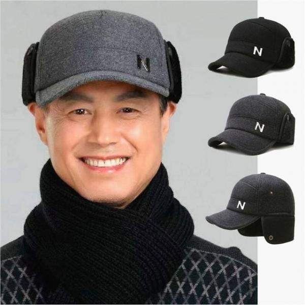 귀달이볼캡 방한모자 중장년 겨울 귀도리 모자