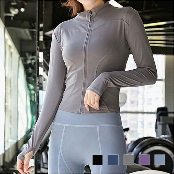 여성 겨울 기모 운동복 요가집업 트레이닝복 긴팔