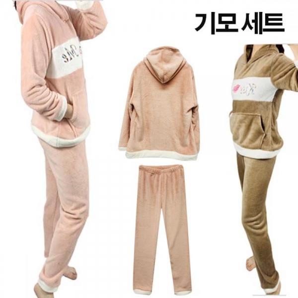 여성 트레이닝 세트 바지 후드티 기모 추리닝 잠옷