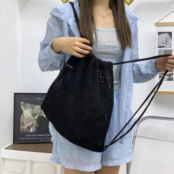 네트 스트링 드로우 캐주얼 숄더백 5FW
