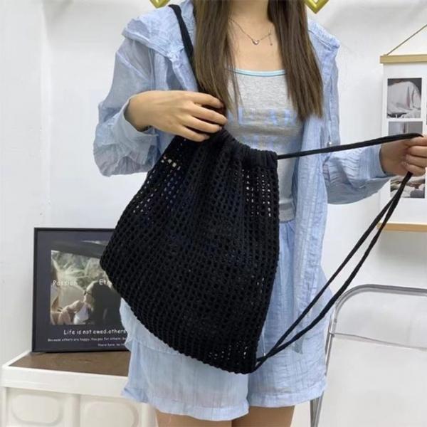 네트 스트링 드로우 캐주얼 숄더백 5FW