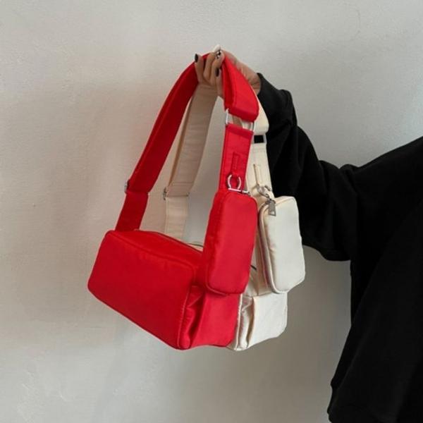 투포켓 스트랩 레이어드 캐주얼 미니 숄더백 5FW