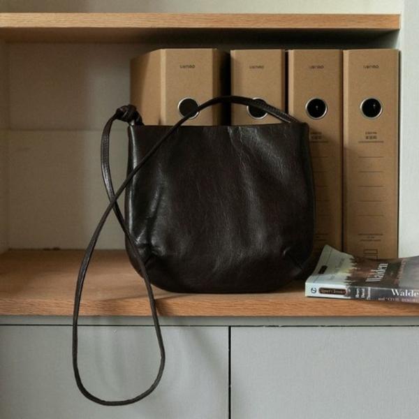 미니멀 라운드 쉐입 데일리 버킷 숄더백 5FW