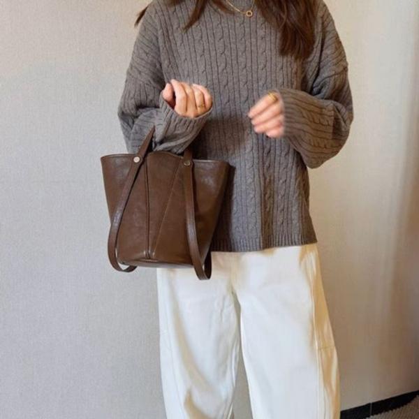 베이직 투웨이 핸들 데일리 클래식 토트백 5FW