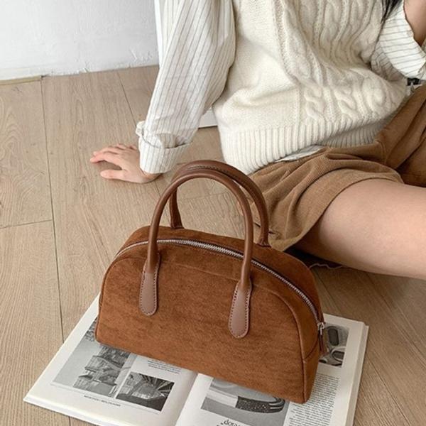 소프트 라운드 쉐입 데일리 보스턴 토트백 5FW