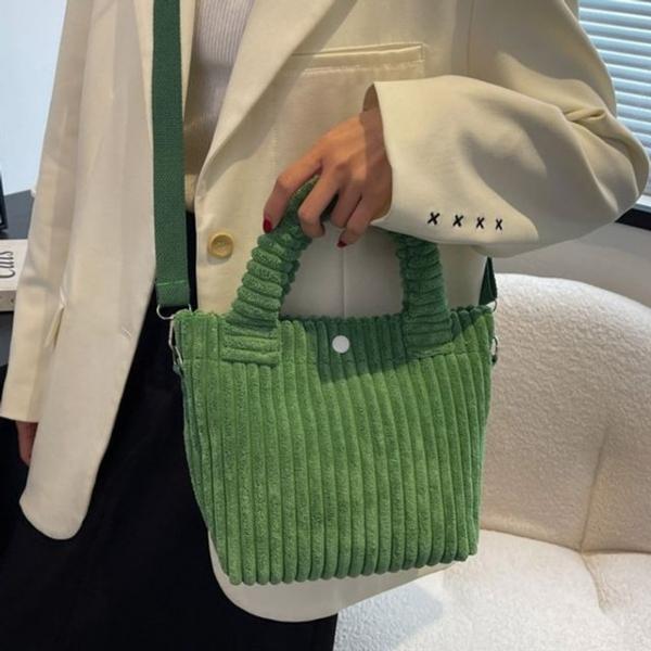 골지 패턴 텍스처 포켓 구성 투웨이 토트 크로스백 5FW