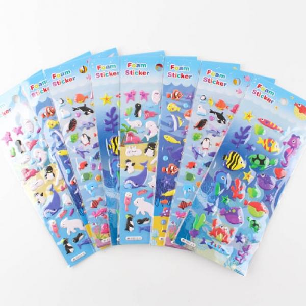 228B] 2000 해양동물 스티커 (8개세트)