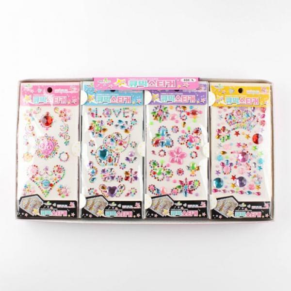 573A] 1000 반짝반짝 큐빅 스티커 (40개세트)