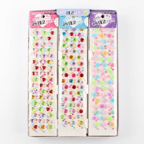 574A] 1000 뽀인트 큐빅 데코 스티커 (36개세트)