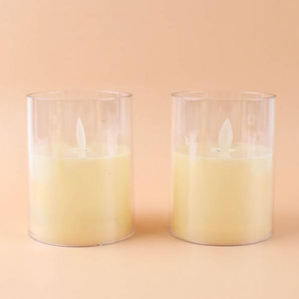 C] 4000 흔들리는 촛불 LED 램프 소 (4개세트)