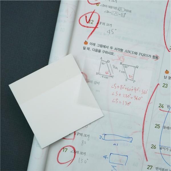 클리어 메모지 메모시트 50매 (대형)