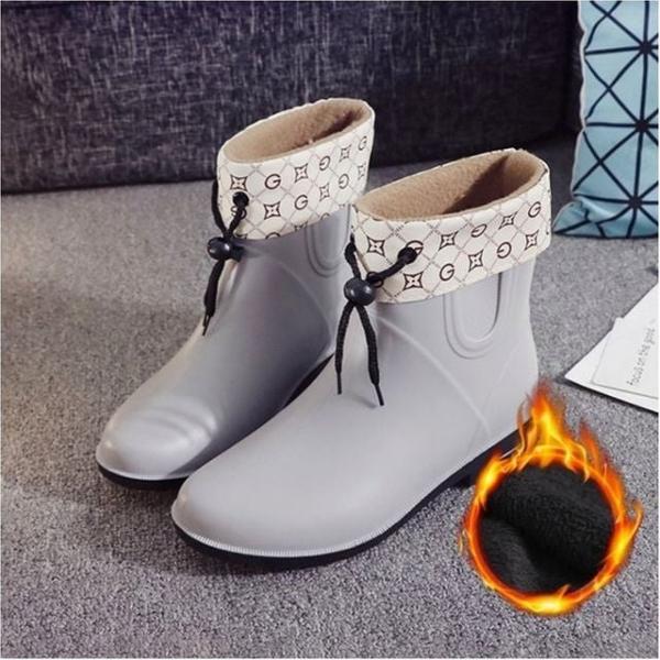 여성 기모 내피 탈부착 겨울 장화 레인부츠 방한 4색