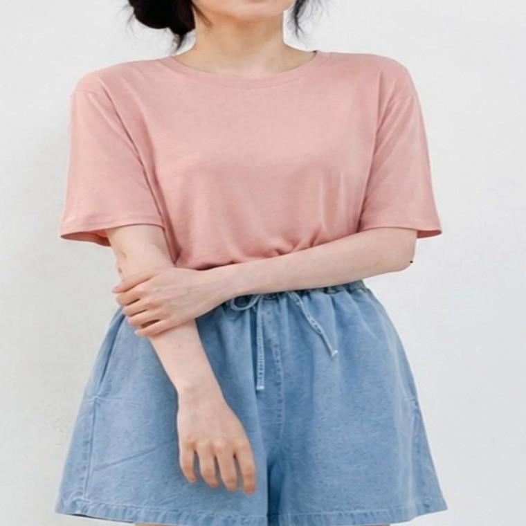 7컬러 넉넉라인 소프트한 기본 무지 얇은 여름 반팔티셔츠