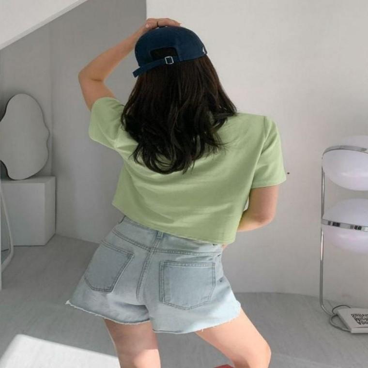여성 데일리한 6컬러 가벼운 산뜻한 일상 기본 반팔티셔츠
