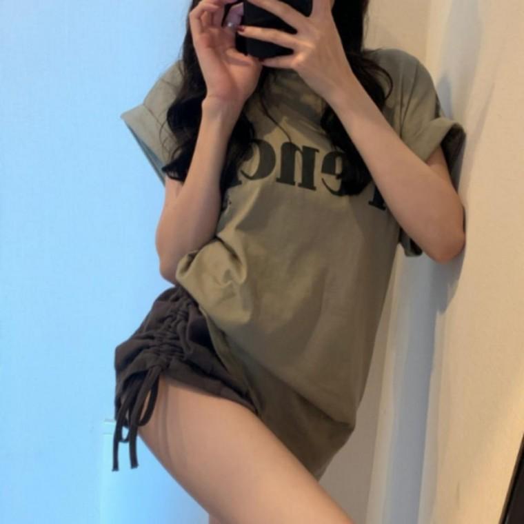 3컬러 경쾌한 캡소매 여름 베이직 라운드넥 반팔티