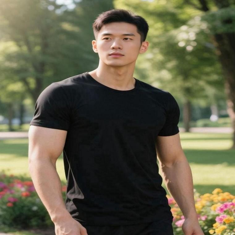 남성 산뜻한 4컬러 기본티 라운드넥 기본 숏소매티셔츠