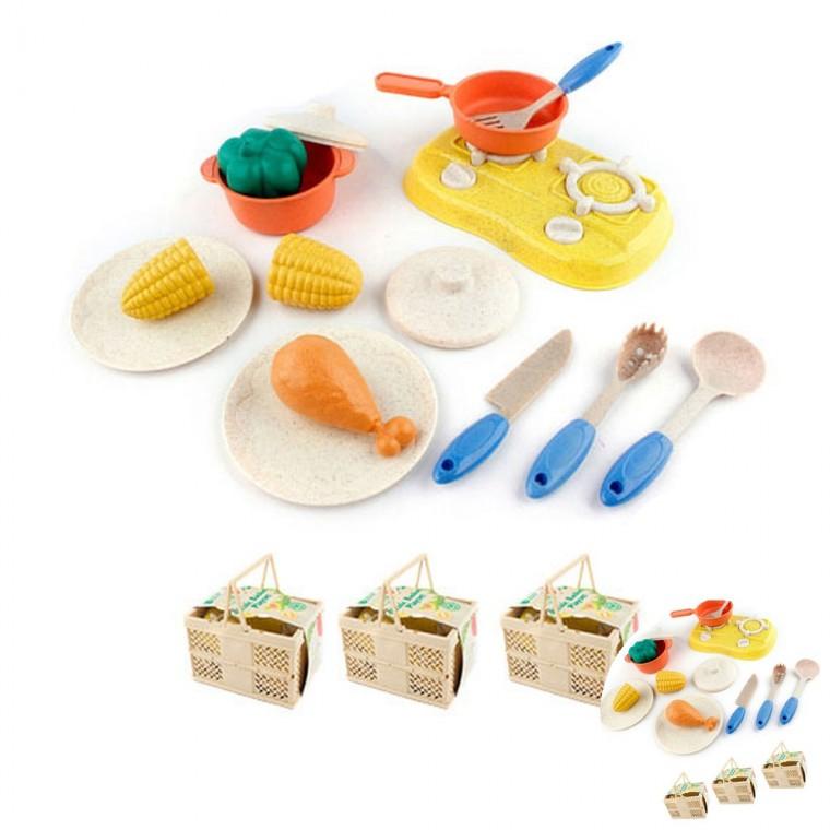 피크닉 바스켓 16pcs 3세트 유아역할놀이 피크닉장난감 피크닉놀이세트