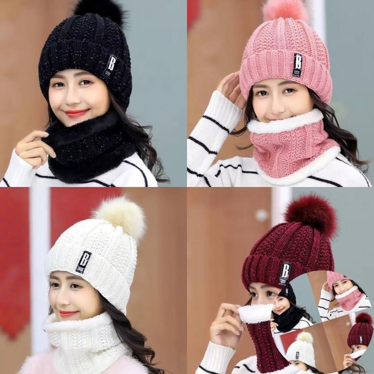 넥워머 방한모자 기모넥워머 퍼방울모자