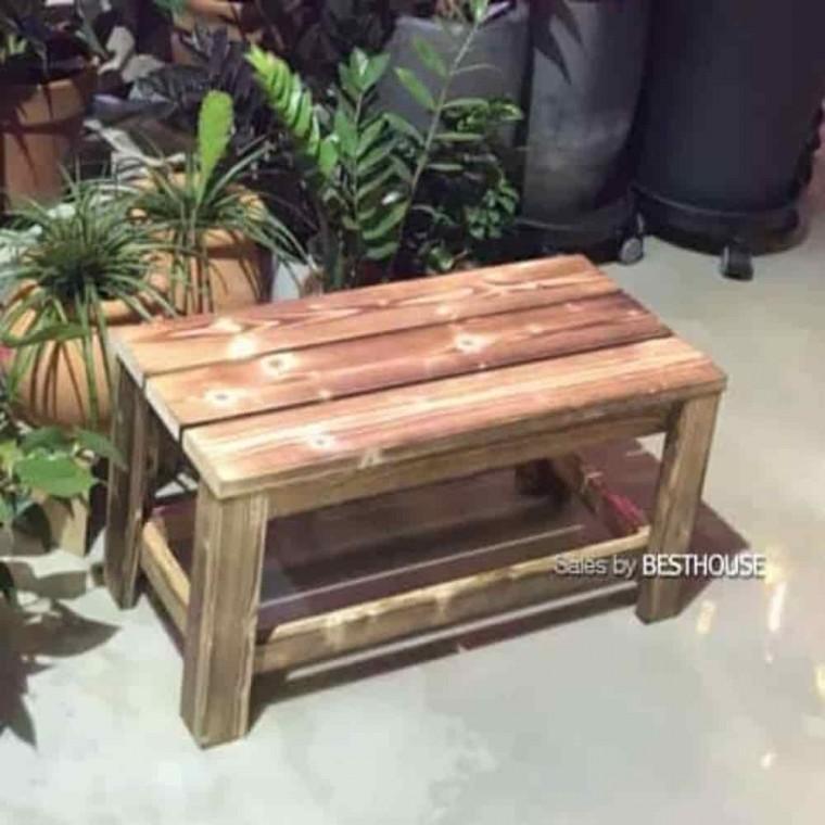 화분거치대 화분스탠드 거실화분받침대 원목 화분 받침 넓은의자 60x28x29