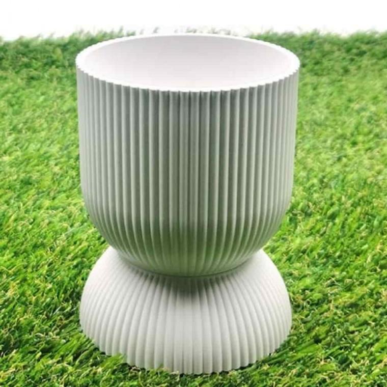 화분분갈이 예쁜정원 화분플라스틱 플라스틱화분 릴리팟 세로줄 11x11