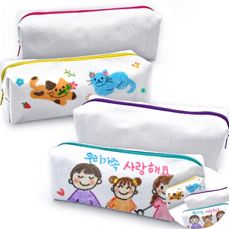 패브릭 필통 필통꾸미기 패브릭필통 무지필통