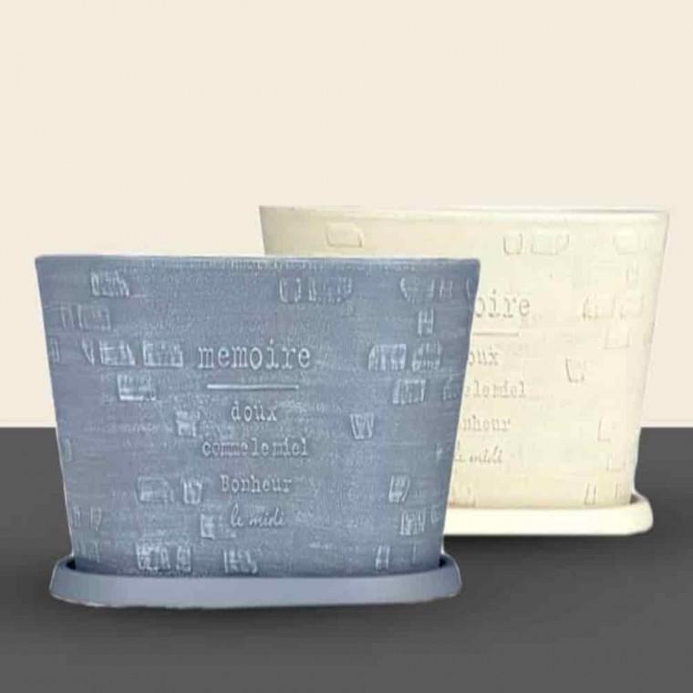 모던화분 낮은화분 정원원통화분 화분 타원 벽돌 28x20x13
