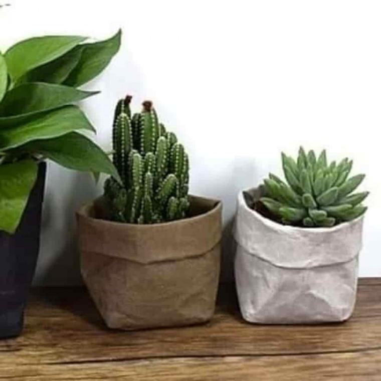 페이퍼워셔블페이퍼백 종이화분커버 예쁜화분 종이 화분 커버 13x13x23
