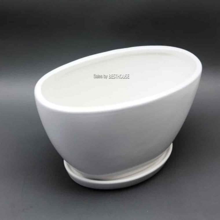 빈티지화분 현관화분 도자기화분 도기화분 타원 28x14x14