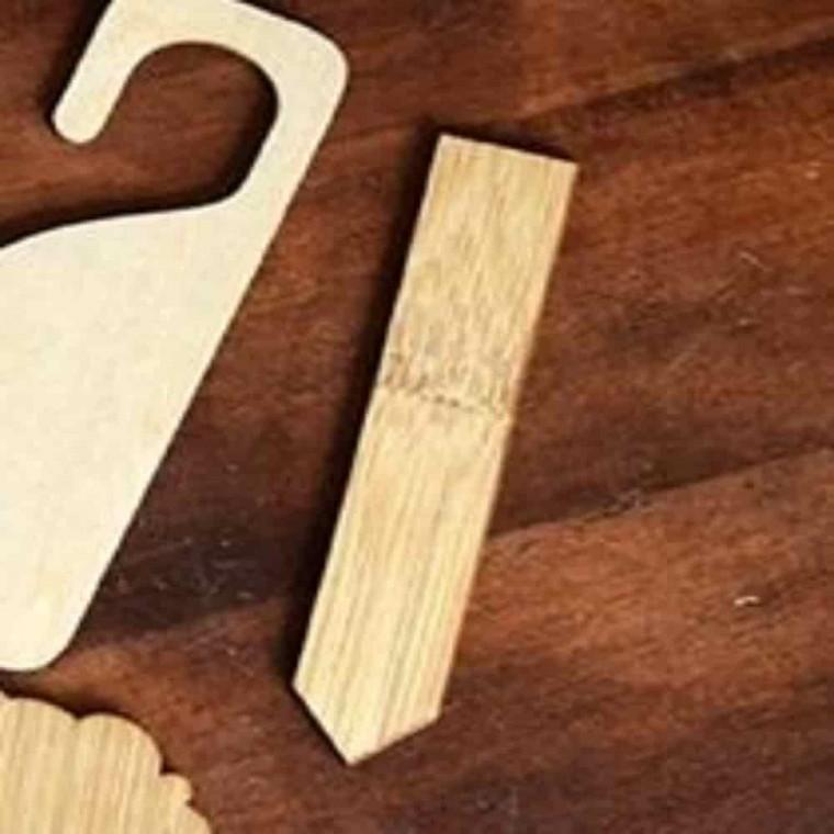 정복이름표 화분꽃이름표팻말 텃밭팻말 이름표 우드 대나무 스틱형 10cm