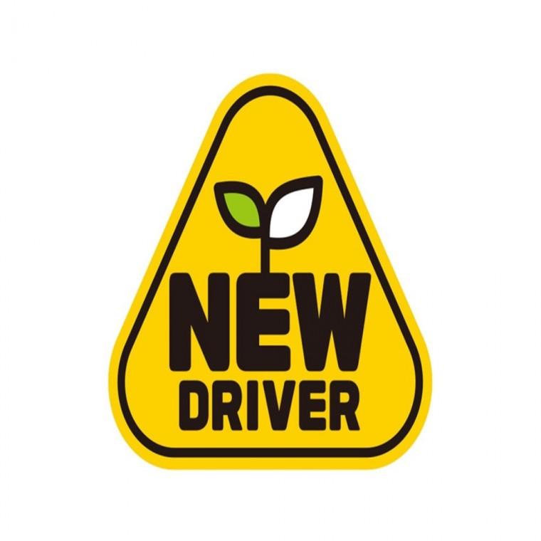 NEW DRIVER 반사 자석 자동차스티커 14x13cm 고령운전자스티커 부모님운전스티커 안전운전스티커