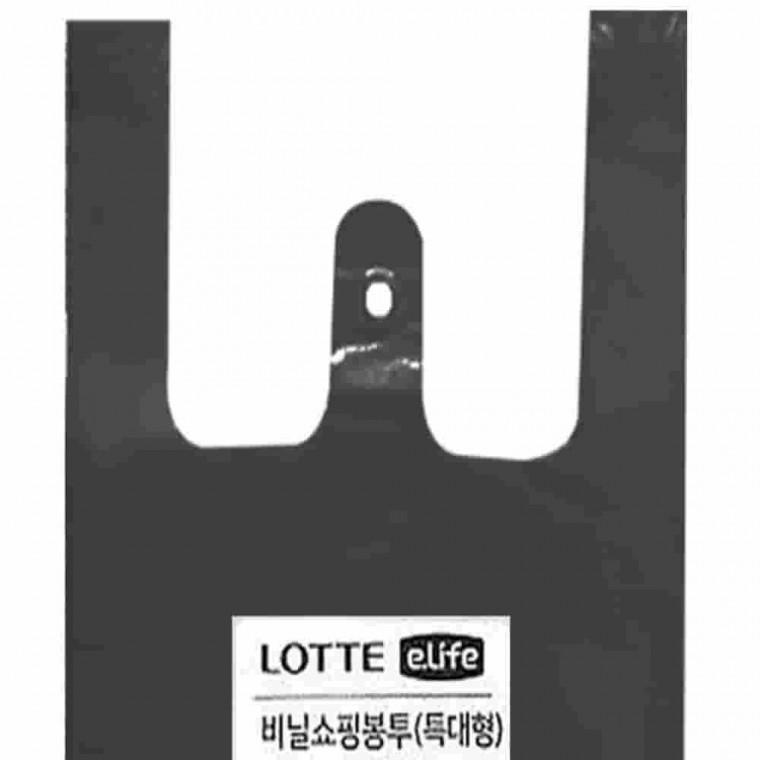 비닐봉투 특대형 100매 블랙 편의점봉투 검은색봉투 검정비닐 손잡이비닐봉투