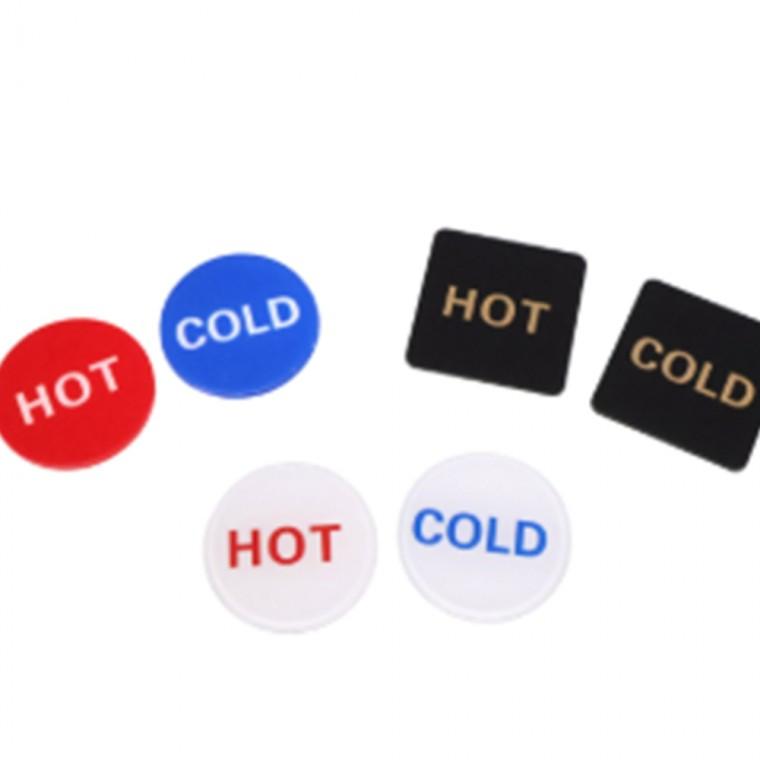 구분 부착아크릴 HOT COLD 2p 아크릴거치대 배달존꾸미기