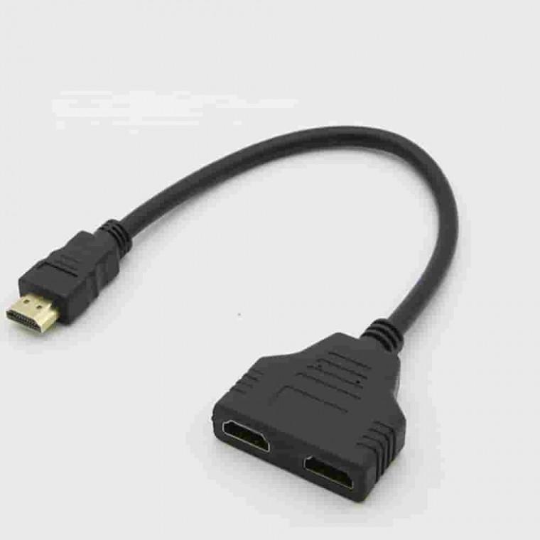 HDMI 2대1 Y자형 롱타입선택기 HDMI연결젠더 모니터선택기 HDMI분배기 모니터연결젠더 HDMI선택기