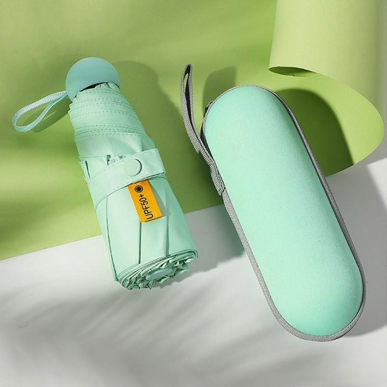 올시즌 캡슐 UV차단 5단 양산겸 우산(민트) 암막접이식우양산 UV접이식우양산 UV차단접이식우양산