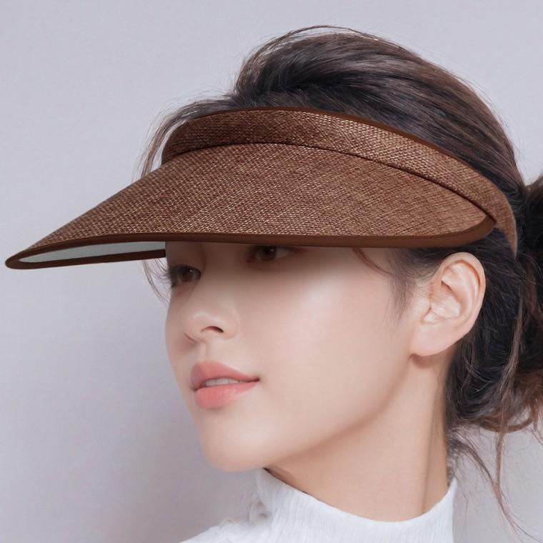 모노 와이드 썬캡(초코브라운) (여성용) 여성썬캡 여성선캡 여성썬바이저 여성선바이저